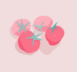 Tomato in pastel tone 