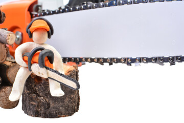  Chainsaw on the white background isolated