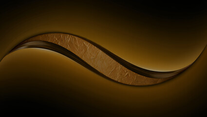 Elegant abstract background with a flowing golden brown wave, featuring a subtle textured pattern for a sophisticated and modern digital design