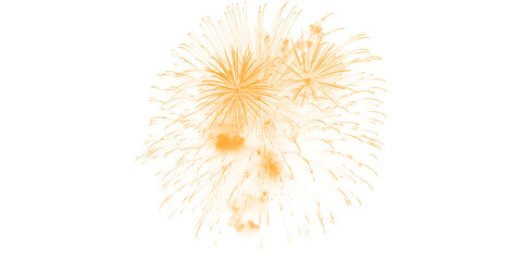Obraz premium Golden fireworks burst brilliantly against dark night sky a dazzling festive celebration display joyous holiday event