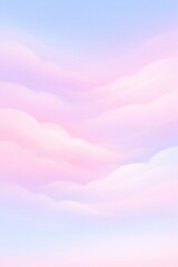 Pastel Pink and Blue Sky with Soft Clouds