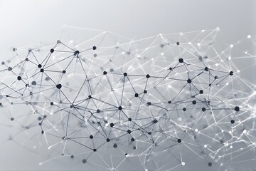 Modern network connections and data exchange visualization