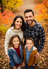 Autumn's Embrace: Family Portrait
