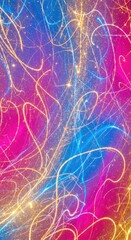 Iridescent light painting explosion, artistic bright wallpaper background, abstract design