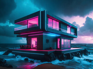 house in the sea