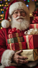 santa claus with gifts
