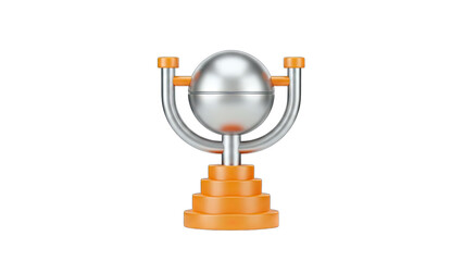 Modern Trophy Award on White Background
