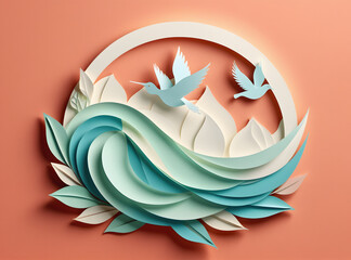 vector illustration of an abstract bird