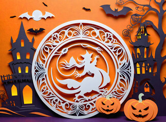 halloween background with pumpkin