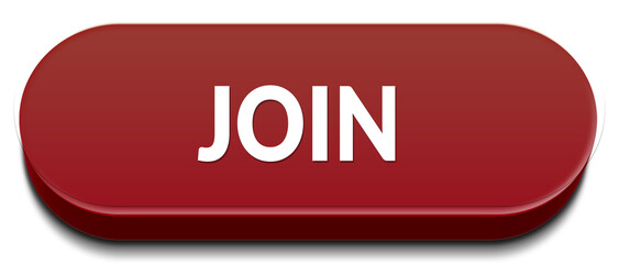 Red shiny join button with glossy gradient effect for membership and community websites PNG Transparent Background 