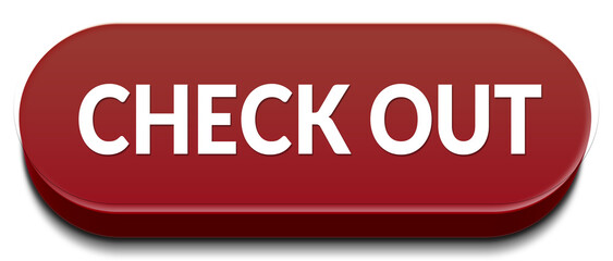 Fototapeta premium Red shiny check out button with glossy gradient style for ecommerce checkout interface PNG Transparent Background 