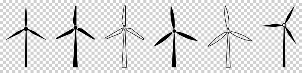 Set of windmill icon © Mariia