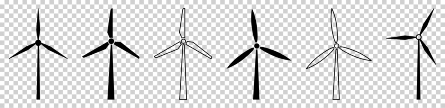 Set of windmill icon