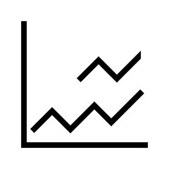 Line Graph icon vector image. Suitable for mobile apps, web apps and print media.