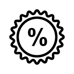 Percentage icon vector image. Suitable for mobile apps, web apps and print media.