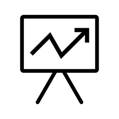 Presentation icon vector image. Suitable for mobile apps, web apps and print media.