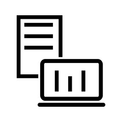 Statistical Report icon vector image. Suitable for mobile apps, web apps and print media.