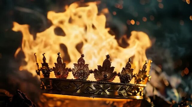 A beautiful king or queen crown from gold material for coronation