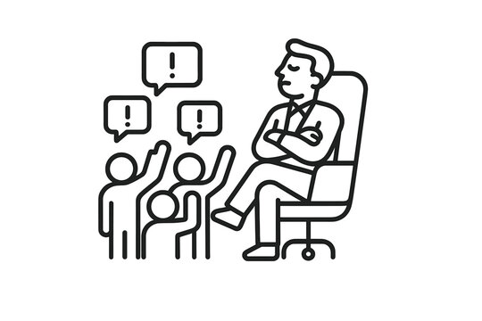 Boss ignores employees speaking up