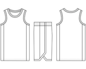 basketball jersey mockup design on font and back. jersey basket