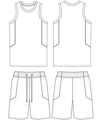 basketball jersey mockup design on font and back. jersey basket