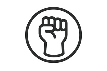 Obraz premium Fist icon in a circle