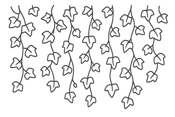 Dark grey ivy pattern with glowing effect