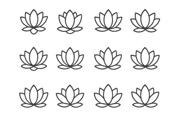 Obraz premium Lotus Flowers Pattern on Textured Background