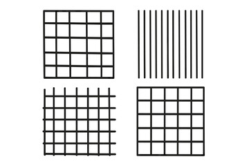 Fototapeta premium Four Grids of Various Sizes and Orientations