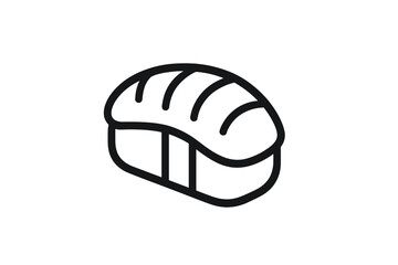 Sushi icon on a gradient background