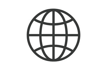 Black Globe Icon on Gradient Background