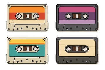 Obraz premium Retro Cassette Tapes Collection