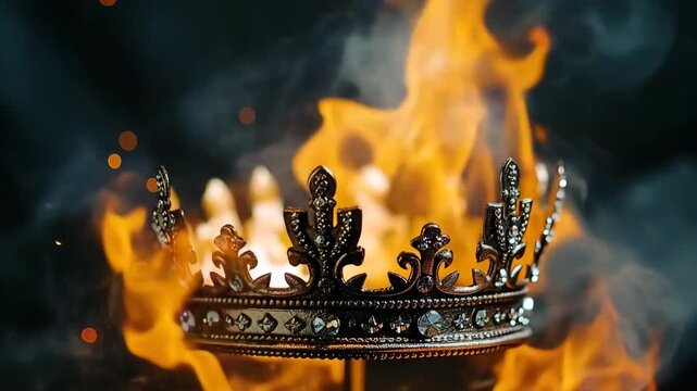 A beautiful king or queen crown from gold material for coronation
