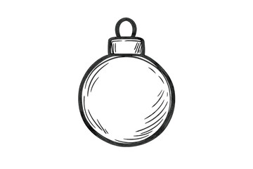 Obraz premium Christmas Ornament Outline on Dark Gray Background