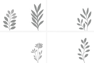 Abstract blurred background with frosted leaf motifs