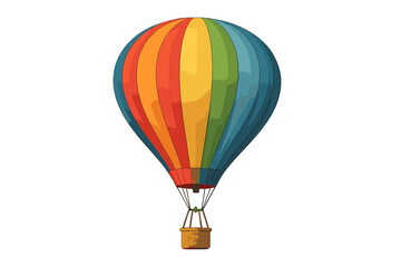 Naklejka premium Colorful hot air balloon floating against a soft green background