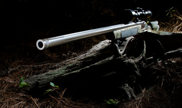 Room for text below a muzzle loading rifle