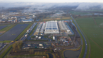 Winschoten Data Center with Solar Energy Aerial View