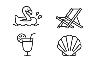 Summer Icons Set