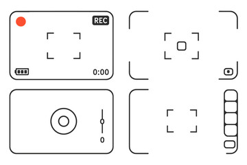 Camera viewfinder interface with recording indicators
