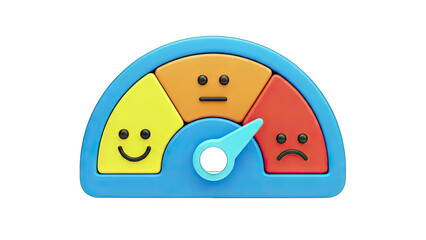 Mood Meter Showing Different Emotions on White Background