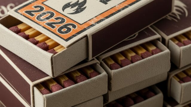 Vintage Matchbox Collection Featuring the Year 2026. - Powered by Adobe