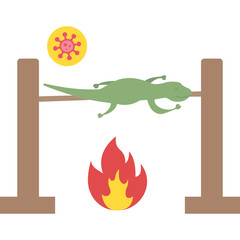 Bushmeat Icon &ndash; Flat Style Wild Meat, Hunting and Wildlife Symbol