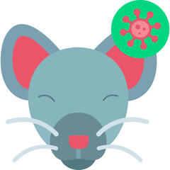 Rodent Icon &ndash; Flat Style Mouse, Rat and Small Mammal Symbol
