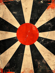 Dise&ntilde;o gr&aacute;fico estilo retro 70s con l&iacute;neas diagonales, lunares y efecto desgastado para p&oacute;ster o portada creativa.