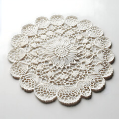 Obraz premium white simple Crochet isolated on white background