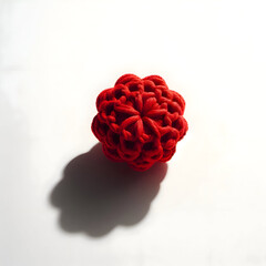 red simple Crochet isolated on white background