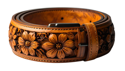 Women belt isolated on transparent background, high-quality PNG with stylish design and clean details, perfect for fashion accessories, outfit styling, and apparel visuals.