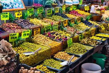 olives at the market