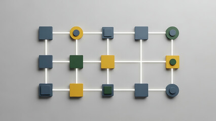 3d rendered illustration of a set of keys on white background